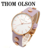 THOM OLSON QUARTZ ANALOG WATCH CBTO020 CHAMPAGNE GOLD PURPLE トムオルソン アナログ 腕時計 クォーツ 電池式 ウォッチ ブレスレット チャーム レザー レディース シャンパンゴールド パープル