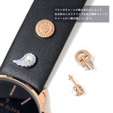 THOM OLSON QUARTZ ANALOG WATCH CBTO021 BLACK トムオルソン アナログ 腕時計 クォーツ 電池式 ウォッチ ブレスレット チャーム レザー レディース ブラック
