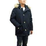 WOOLRICH ARCTIC DETACHABLE FUR ANORAK CFWOOU0484MRUT0001 MLB MELTON BLUE XS S M L ウールリッチ アークティック パーカ ダウン ジャケット コート メンズ ブルー