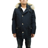 WOOLRICH ARCTIC DETACHABLE FUR ANORAK CFWOOU0484MRUT0001 MLB MELTON BLUE XS S M L ウールリッチ アークティック パーカ ダウン ジャケット コート メンズ ブルー