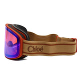 国内正規品 CHLOE SUNGLASSES ASIAN FIT CH0072S 003 ORANGE BROWN クロエ スキー ゴーグル スノーボード アウトドア UVカット 紫外線カット レディース オレンジ ブラウン