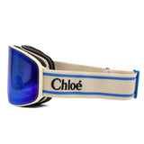 国内正規品 CHLOE SUNGLASSES ASIAN FIT CH0072S 005 BLUE IVORY クロエ スキー ゴーグル スノーボード アウトドア UVカット 紫外線カット レディース ブルー アイボリー