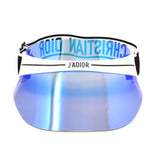 Dior CLUB1 G0Y VISOR WHITE BLUE MIRROR ディオール クラブ サンバイザー サングラス UVカット 紫外線対策 ホワイト ブルーミラー
