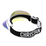 Dior CLUB1 G0Y VISOR WHITE BLUE MIRROR ディオール クラブ サンバイザー サングラス UVカット 紫外線対策 ホワイト ブルーミラー