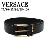 VERSACE GRECA LEATHER BELT DCU8241 DVTP1 1B00V BLACK 75 80 85 90 95 100 ヴェルサーチ ベルト グレカ レザー スクエア バックル メンズ レディース ブラック
