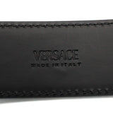 VERSACE GRECA LEATHER BELT DCU8241 DVTP1 1B00V BLACK 75 80 85 90 95 100 ヴェルサーチ ベルト グレカ レザー スクエア バックル メンズ レディース ブラック
