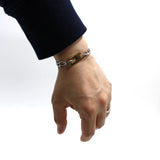 DIESEL BRACERET DX1338040 SILVER GOLD ディーゼル ブレスレット アクセサリー ブレス 腕輪 おしゃれ メンズ シルバー ゴールド