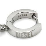 DIESEL EARRINGS DX1418931 SILVER BLACK ディーゼル ピアス スタッド シングル 片耳 アクセサリー おしゃれ メンズ シルバー ブラック