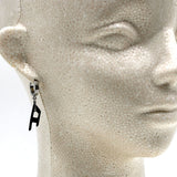 DIESEL EARRINGS DX1418931 SILVER BLACK ディーゼル ピアス スタッド シングル 片耳 アクセサリー おしゃれ メンズ シルバー ブラック