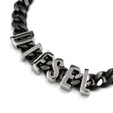 DIESEL BRACERET DX1486060 GUNMETAL SILVER ディーゼル ブレスレット アクセサリー 腕輪 おしゃれ メンズ ガンメタル シルバー