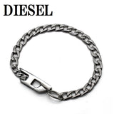 DIESEL BRACERET DX1496040 SILVER ディーゼル ブレスレット アクセサリー チェーン ブレス 腕輪 おしゃれ メンズ シルバー
