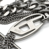 DIESEL NECKLACE PENDANT DX1549040 SILVER ディーゼル ネックレス チェーン ペンダント アクセサリー おしゃれ メンズ シルバー