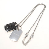 EMPORIO ARMANI NECKLACE PENDANT EGS1601040 SILVER BLACK エンポリオ アルマーニ ネックレス イーグル プレート ペンダント アクセサリー おしゃれ メンズ シルバー ブラック