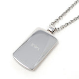 EMPORIO ARMANI NECKLACE PENDANT EGS1921040 SILVER BLACK エンポリオ アルマーニ ネックレス イーグル プレート ペンダント アクセサリー おしゃれ メンズ シルバー ブラック