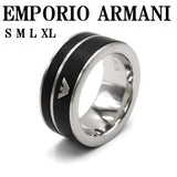 EMPORIO ARMANI RING EGS2032040 BLACK S M L XL エンポリオ アルマーニ リング 指輪 アクセサリー おしゃれ メンズ ブラック