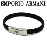 EMPORIO ARMANI BRACERET EGS2996040 BLACK エンポリオ アルマーニ ブレスレット イーグル ロゴ アクセサリー 腕輪 おしゃれ メンズ ブラック