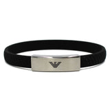 EMPORIO ARMANI BRACERET EGS2996040 BLACK エンポリオ アルマーニ ブレスレット イーグル ロゴ アクセサリー 腕輪 おしゃれ メンズ ブラック