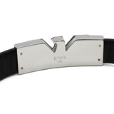 EMPORIO ARMANI BRACERET EG S3075040 BLACK エンポリオ アルマーニ ブレスレット レザー アクセサリー 腕輪 おしゃれ メンズ ブラック