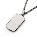 EMPORIO ARMANI NECKLACE PENDANT EG S3125040 SILVER エンポリオ アルマーニ ネックレス ドッグタグ ペンダント チャーム アクセサリー おしゃれ メンズ シルバー