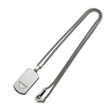 EMPORIO ARMANI NECKLACE PENDANT EG S3125040 SILVER エンポリオ アルマーニ ネックレス ドッグタグ ペンダント チャーム アクセサリー おしゃれ メンズ シルバー