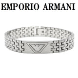 EMPORIO ARMANI BRACERET EG S3126040 SILVER エンポリオ アルマーニ ブレスレット レザー アクセサリー 腕輪 おしゃれ メンズ シルバー