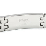 EMPORIO ARMANI BRACERET EG S3126040 SILVER エンポリオ アルマーニ ブレスレット レザー アクセサリー 腕輪 おしゃれ メンズ シルバー