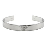 EMPORIO ARMANI BRACERET EG S3127040 SILVER エンポリオ アルマーニ ブレスレット バングル アクセサリー 腕輪 おしゃれ メンズ シルバー