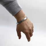 EMPORIO ARMANI BRACERET EG S3127040 SILVER エンポリオ アルマーニ ブレスレット バングル アクセサリー 腕輪 おしゃれ メンズ シルバー