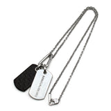EMPORIO ARMANI NECKLACE PENDANT EGS3133040 SILVER エンポリオ アルマーニ ネックレス ドッグタグ ペンダント アクセサリー おしゃれ メンズ シルバー