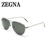 ZEGNA SUNGLASSES EZ0129F 08D 61 GREY GUNMETAL ゼニア サングラス 偏光 ノーズパッド 鼻あて 鼻パッド UVカット 紫外線カット メンズ グレー ガンメタル