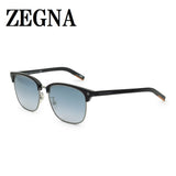 ZEGNA SUNGLASSES EZ0143D 01C 57 BLUE BLACK GUNMETAL ゼニア サングラス ノーズパッド 鼻あて 鼻パッド UVカット 紫外線カット メンズ グレー ブラック ガンメタル