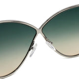 TOM FORD SUNGLASSES TF0569 16W 65 GREEN SILVER トムフォード サングラス ノーズパッド メガネ 眼鏡 UVカット 紫外線カット メンズ レディース グリーン シルバー