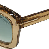 TOM FORD SUNGLASSES TF0582 45P 50 GREEN L.BROWN CLEAR トムフォード サングラス グローバルフィット メガネ 眼鏡 UVカット 紫外線カット メンズ レディース グリーン ライトブラウン クリア