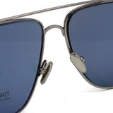TOM FORD SUNGLASSES TF0815 14V 58 BLUE SILVER トムフォード サングラス ノーズパット メガネ 眼鏡 UVカット 紫外線カット メンズ レディース ブルー シルバー