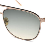 TOM FORD SUNGLASSES ASIAN FIT Jake FT0827 28B 56 GRAY PINK GOLD トムフォード サングラス アジアンフィット アイウェア メガネ 眼鏡 UVカット 紫外線カット グレー ピンクゴールド
