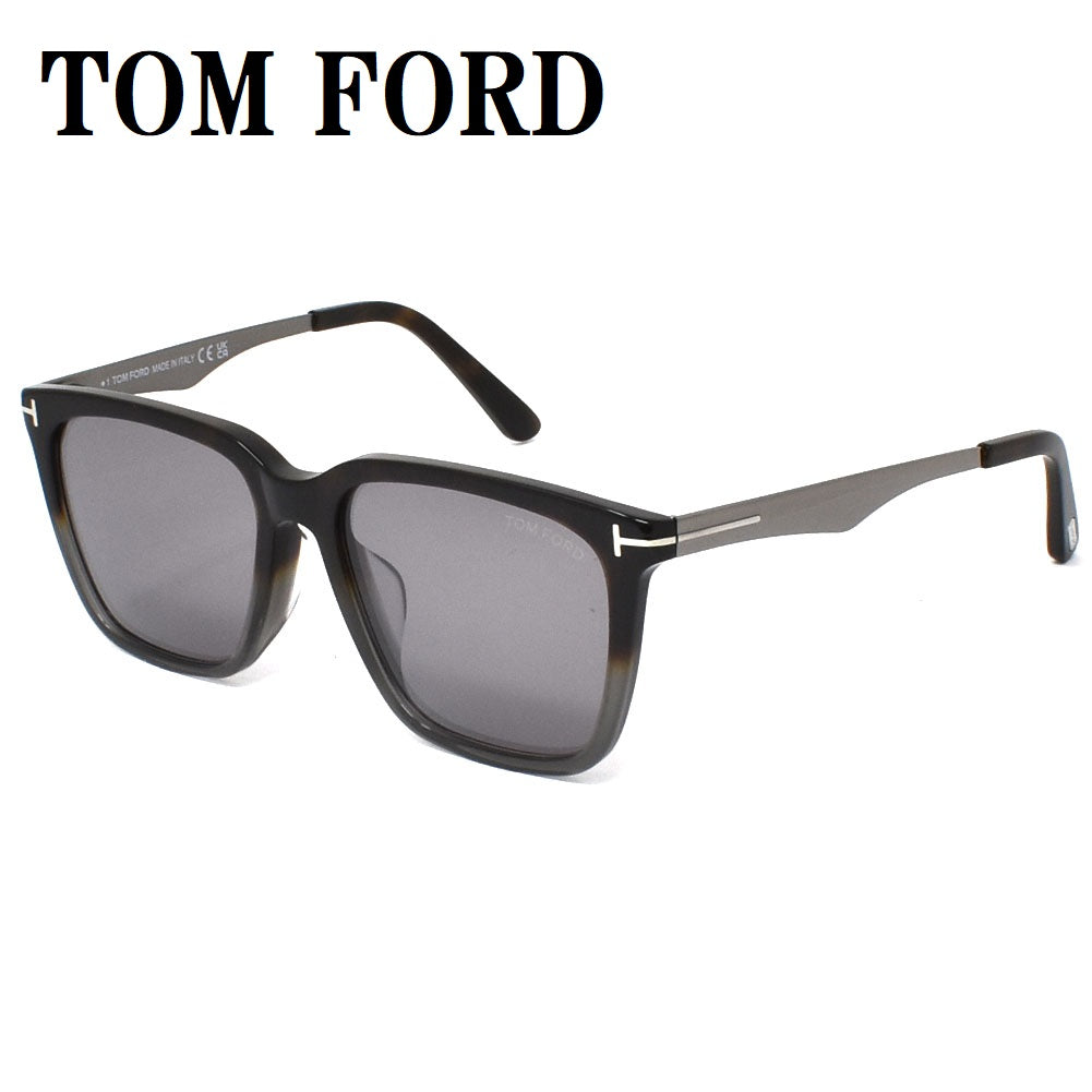 TOM FORD◇サングラス/ウェリントン/プラスチック/BLK/TF676-F/Eugenio