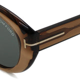 TOM FORD SUNGLASSES TF1293K 45A 54 GREY CLEAR L.BROWN トムフォード サングラス アジアンフィット メガネ 眼鏡 UVカット 紫外線カット メンズ レディース グレー クリアライトブラウン