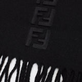 FENDI CASHNERE MUFFLER FXS124 AH7M F0QA1 FF BLACK フェンディ マフラー スカーフ ズッカ モノグラム カシミヤ メンズ レディース ブラック