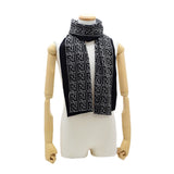 FENDI WOOL MUFFLER FXS124 ALGSF0D8J FF BEIGE BLACK フェンディ マフラー スカーフ ズッカ モノグラム ウール メンズ 男性 ベージュ ブラック