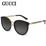 国内正規品 GUCCI SUNGLASSES ASIAN FIT 50㎜ GG0077SK 001 GRAY BLACK GOLD グッチ サングラス アジアンフィット アイウェア 眼鏡 UVカット グレー ブラック ゴールド