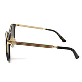 国内正規品 GUCCI SUNGLASSES ASIAN FIT 50㎜ GG0077SK 001 GRAY BLACK GOLD グッチ サングラス アジアンフィット アイウェア 眼鏡 UVカット グレー ブラック ゴールド