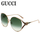 日本正規品 GUCCI SUNGLASSES GG0225S 003 GREEN GOLD グッチ サングラス ノーズパット 眼鏡 UVカット 紫外線カット メンズ レディース グリーン ゴールド