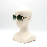 日本正規品 GUCCI SUNGLASSES GG0225S 003 GREEN GOLD グッチ サングラス ノーズパット 眼鏡 UVカット 紫外線カット メンズ レディース グリーン ゴールド