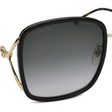 国内正規品 GUCCI SUNGLASSES ASIAN FIT GG1016SK 001 GRAY BLACK グッチ サングラス アジアンフィット アイウェア メガネ 眼鏡 UVカット 紫外線カット グレー ブラック