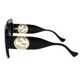 日本正規品 GUCCI SUNGLASSES GLOBAL FIT GG1022S 006 GREY BLACK グッチ サングラス グローバルフィット 眼鏡 UVカット 紫外線カット レディース グレー ブラック