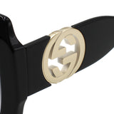 日本正規品 GUCCI SUNGLASSES GLOBAL FIT GG1022S 006 GREY BLACK グッチ サングラス グローバルフィット 眼鏡 UVカット 紫外線カット レディース グレー ブラック