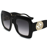 日本正規品 GUCCI SUNGLASSES GLOBAL FIT GG1022S 006 GREY BLACK グッチ サングラス グローバルフィット 眼鏡 UVカット 紫外線カット レディース グレー ブラック
