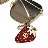 日本正規品 GUCCI SUNGLASSES GG1030SK 005 GREY PINK GOLD グッチ サングラス ノーズパット 眼鏡 UVカット 紫外線カット レディース グレー ピンク ゴールド