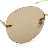日本正規品 GUCCI SUNGLASSES ASIAN FIT GG1149S 004 BROWN GOLD グッチ サングラス アジアンフィット UVカット 紫外線カット メンズ レディース ブラウン ゴールド