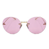 国内正規品 GUCCI SUNGLASSES ASIAN FIT GG1149S 005 PINK GOLD グッチ サングラス アジアンフィット アイウェア メガネ 眼鏡 UVカット 紫外線カット チャーム付き レディース ピンク ゴールド
